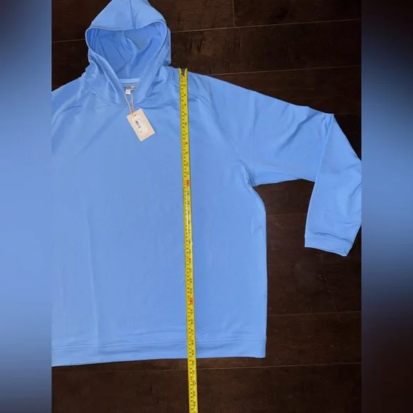 Peter Millar Crown Sport Pine Performance Hoodie Pullover Blue XXL NWT - Picture 7 of 9